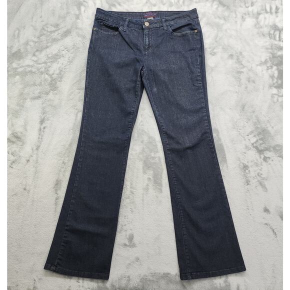 Tommy Hilfiger Jeans Womens 10R Blue Dark Wash Classic Boot Cut Mid Rise Stretch - Picture 1 of 14